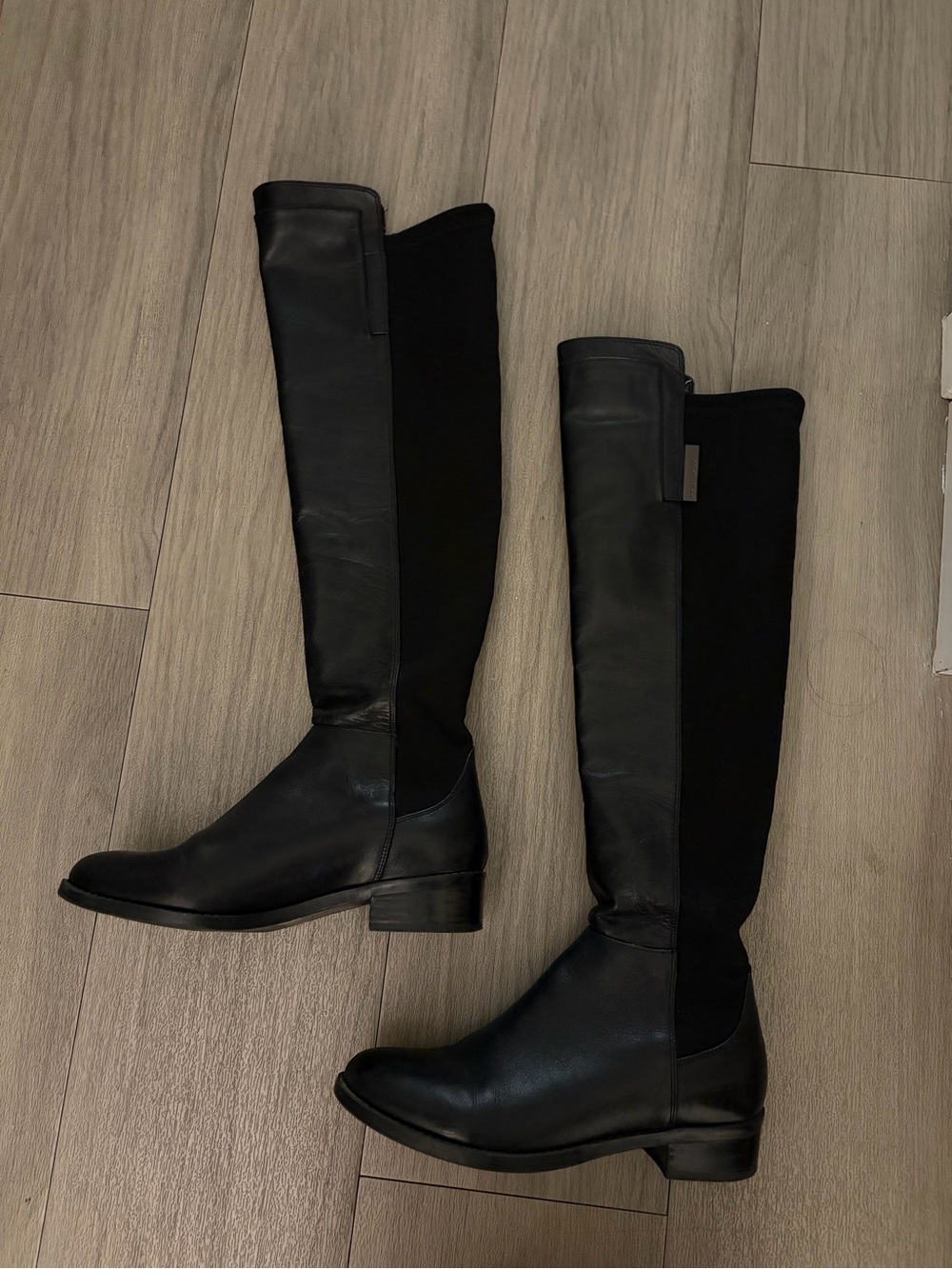 Vince Camuto Black Knee Leather Boots